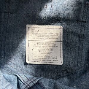 Vintage 1960s/70s U.S. Army Men's Denim Flared Pants - Blue